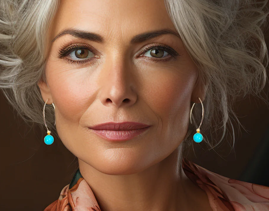 Turquoise Earrings - 12mm