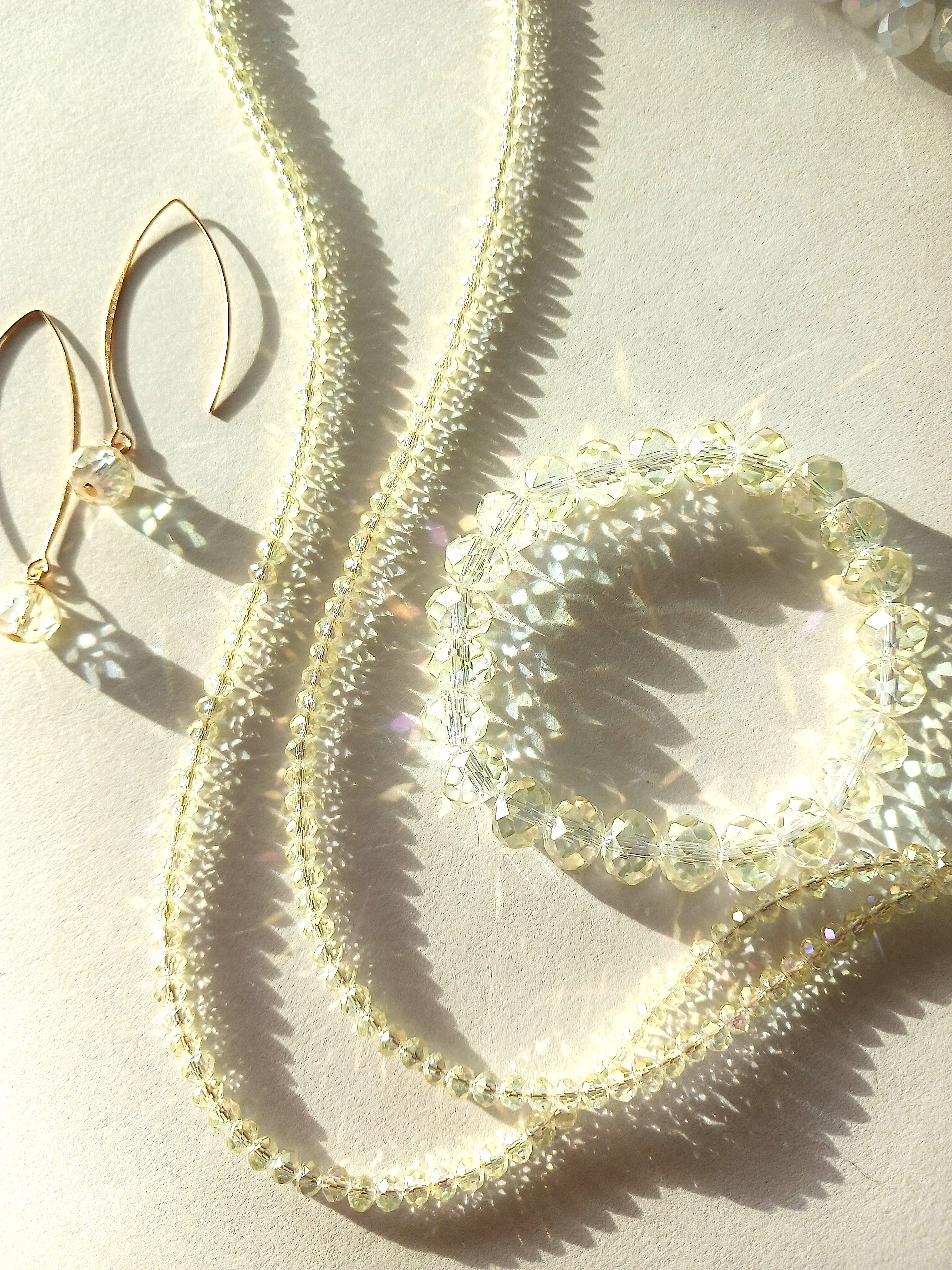 Glass Necklace - 35" - Recycled Handmade Glass