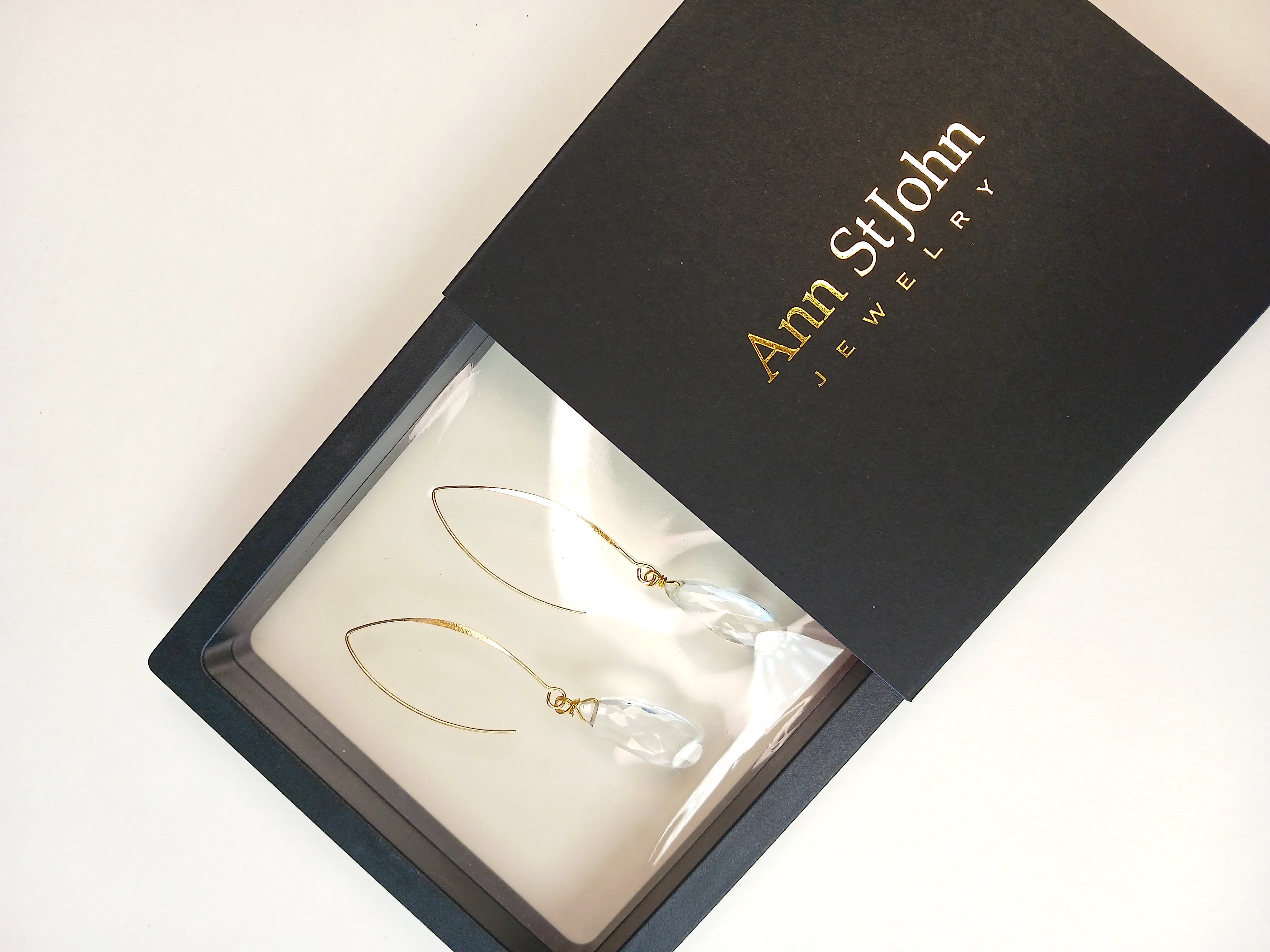 Lemon Quartz necklace with Clear Quartz Drop