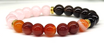 Grief /Loss-Bracelet - Carnelian/Rose Quartz/Smoky Quartz