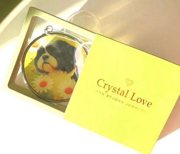 Shih Tzu Stained Glass Sun Catcher