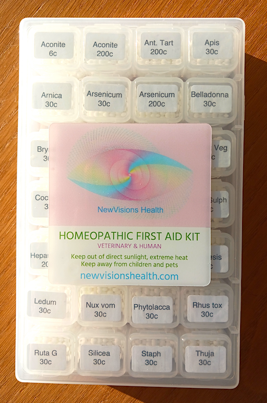 FIRST AID KIT - 28 Single Homeopathic Remedies - Dry Pellets, 80 doses each